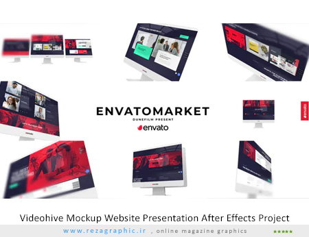 پروژه آماده افترافکت موک آپ ارائه وب سایت - Videohive Mockup Website Presentation After Effects Project